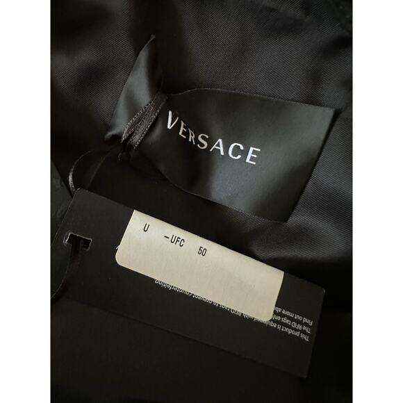 Versace Men's Blouson Leather Jacket Black 40 US (50 Euro) IT 1012178 NWT $3600 - Picture 15 of 16